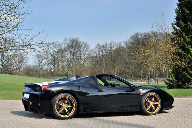 Обои картинки фото автомобили, ferrari, speciale, a, темный, 2014г, 458