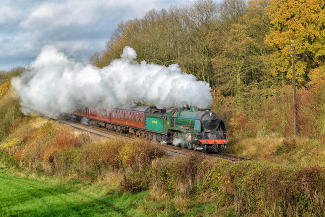 Обои картинки фото техника, паровозы, железная, дорога, рельсы, паровоз