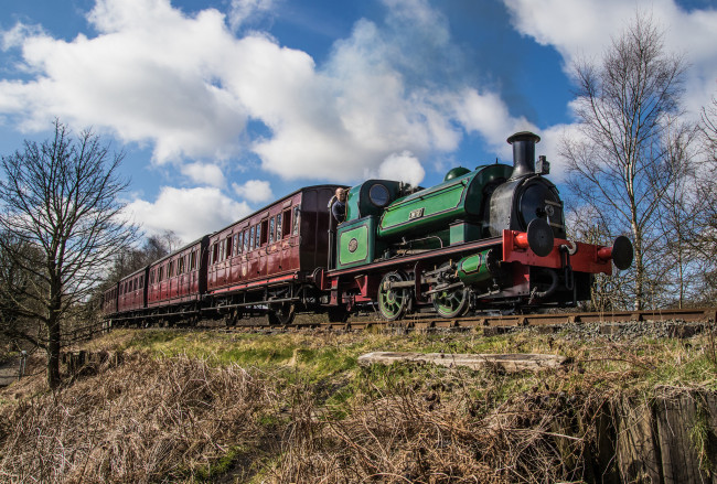 Обои картинки фото техника, паровозы, паровоз, рельсы, дорога, железная