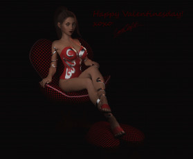 Картинка 3д+графика люди+ people девушка взгляд фон