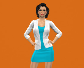 Картинка 3д+графика люди+ people фон девушка взгляд