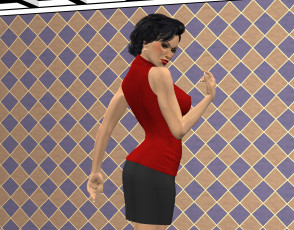 Картинка 3д+графика люди+ people взгляд девушка фон