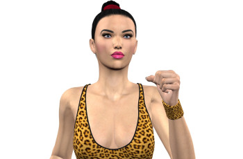 Картинка 3д+графика люди+ people фон взгляд девушка