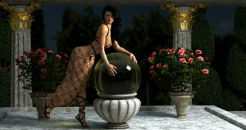 Картинка 3д+графика люди+ people взгляд фон девушка