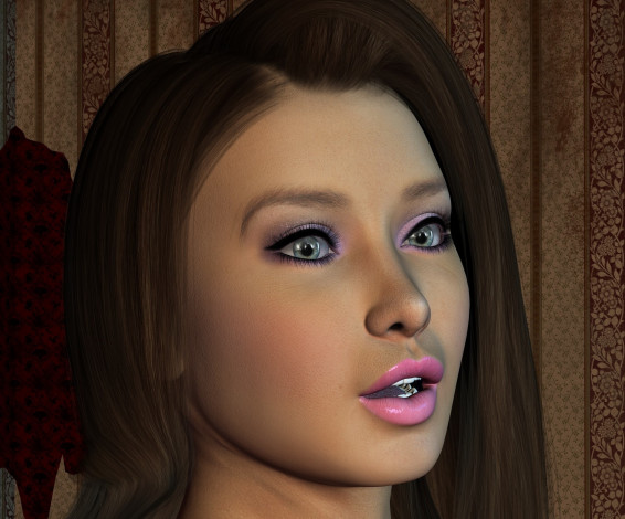 Обои картинки фото 3д графика, портрет , portraits, фон, взгляд, девушка