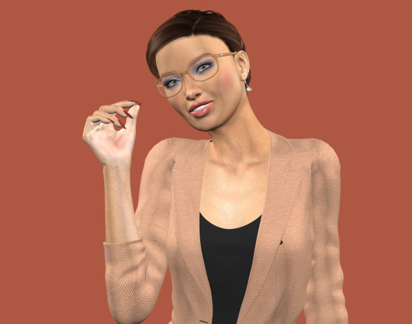 Обои картинки фото 3д графика, люди , people, девушка, фон, взгляд