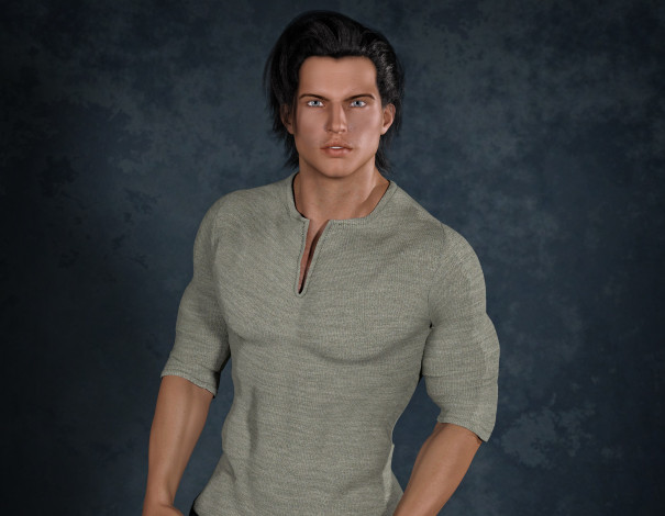 Обои картинки фото 3д графика, люди , people, мужчина, взгляд, фон