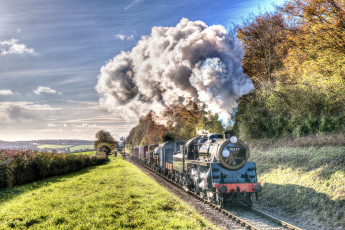 Картинка техника паровозы локомотив состав