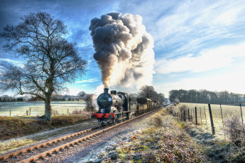 Картинка техника паровозы состав локомотив