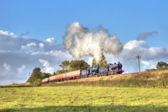 Картинка техника паровозы состав локомотив