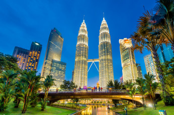 Картинка города куала-лумпур+ малайзия башни