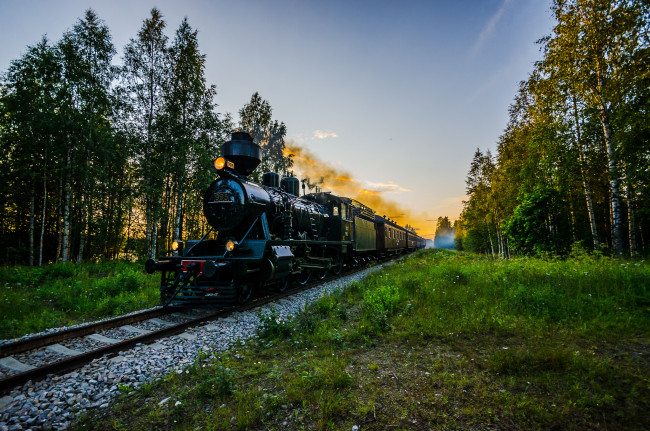 Обои картинки фото техника, паровозы, состав, локомотив