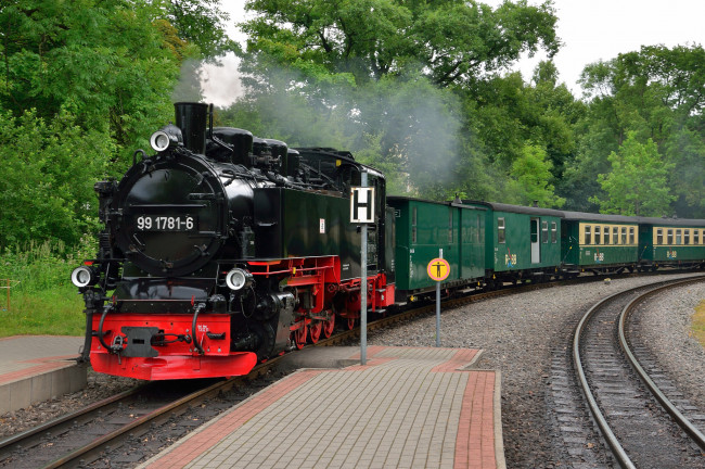 Обои картинки фото техника, паровозы, локомотив, состав