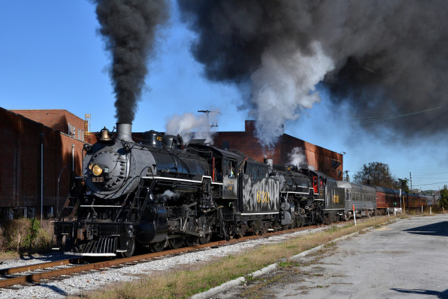 Обои картинки фото техника, паровозы, состав, локомотив