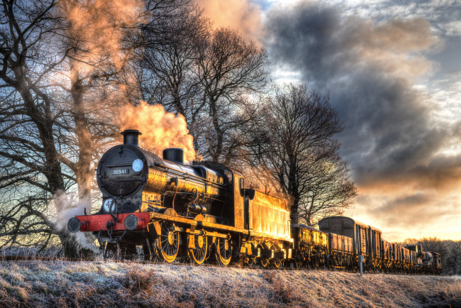 Обои картинки фото техника, паровозы, состав, локомотив