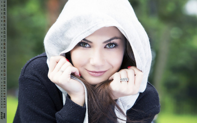 Обои картинки фото календари, девушки, взгляд, лицо