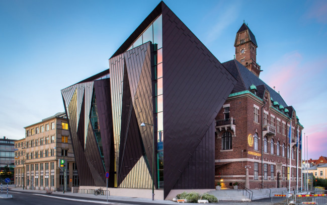 Обои картинки фото мальме, швеция, города, - здания,  дома, мировой, морской, университет, современная, архитектура