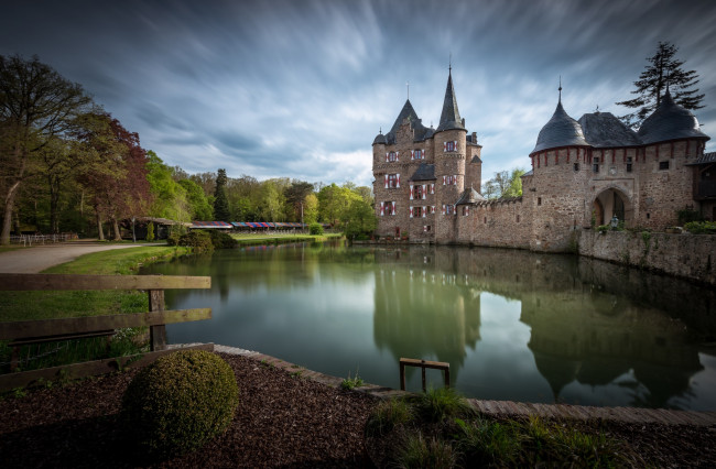 Обои картинки фото burg satzvey, города, замки германии, простор
