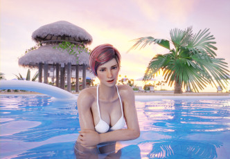 Картинка 3д+графика люди+ people девушка взгляд фон