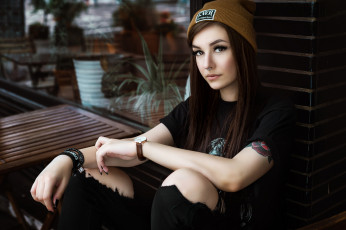 Картинка девушка девушки -unsort+ брюнетки темноволосые модель laura henning