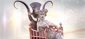 Картинка 3д+графика фантазия+ fantasy девушка взгляд фон