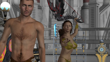 Картинка 3д+графика фантазия+ fantasy фон взгляд девушки