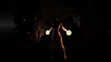 Картинка 3д+графика фантазия+ fantasy фон взгляд девушка