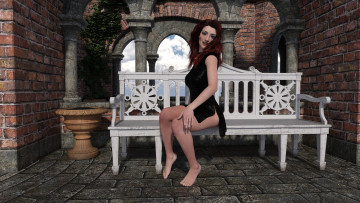 Картинка 3д+графика люди+ people фон взгляд девушка