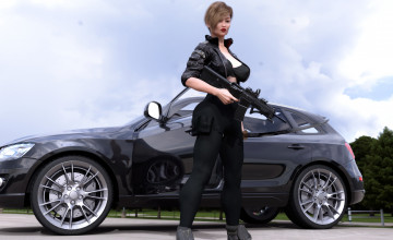 Картинка 3д+графика фантазия+ fantasy фон взгляд девушка