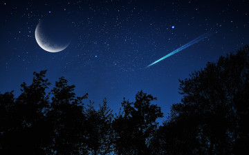 Картинка космос луна ночь