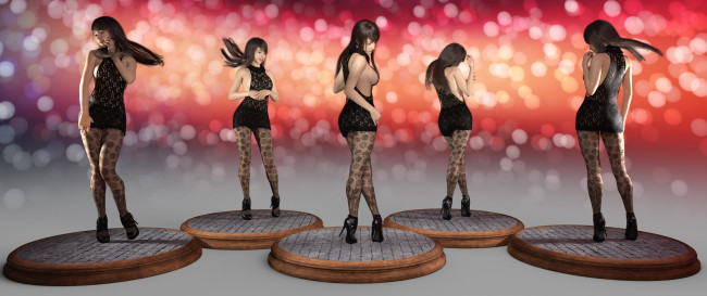 Обои картинки фото 3д графика, люди , people, фон, взгляд, девушки