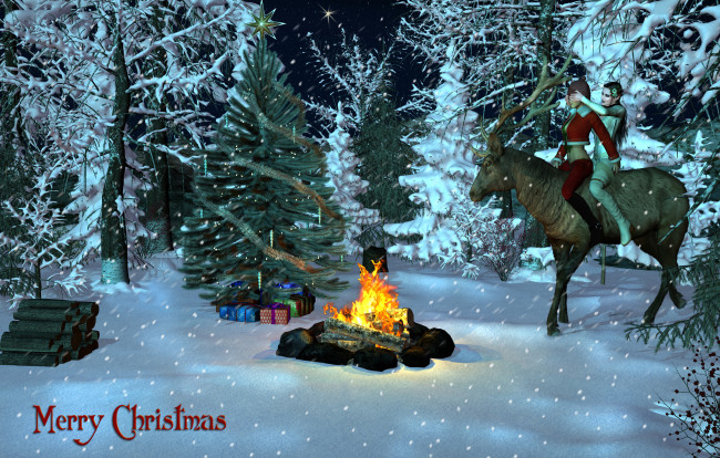 Обои картинки фото 3д графика, праздники , holidays, фон, взгляд, девушки