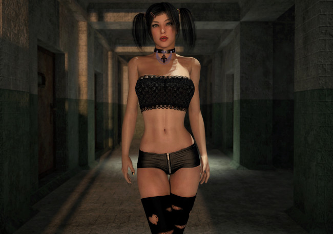 Обои картинки фото 3д графика, люди , people, девушка, взгляд, фон