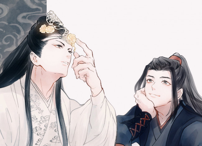 Обои картинки фото рисованное, кино,  мультфильмы, лань, ванцзи, вэй, усянь