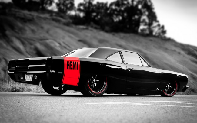 Обои картинки фото plymouth, автомобили, hemi, black, custom