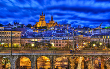 Картинка cath& 233 drale de notre dame lausanne города католические соборы костелы аббатства