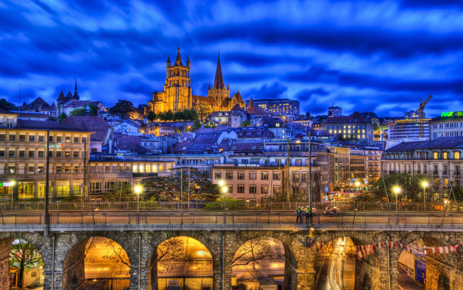 Обои картинки фото cath&, 233, drale, de, notre, dame, lausanne, города, католические, соборы, костелы, аббатства