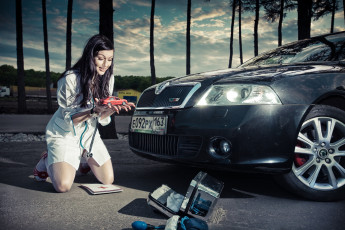 Картинка автомобили авто девушками