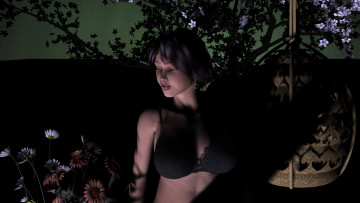 Картинка 3д графика people люди девушка