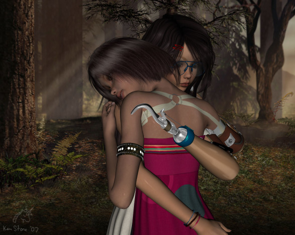 Обои картинки фото 3д, графика, fantasy, фантазия, девушки