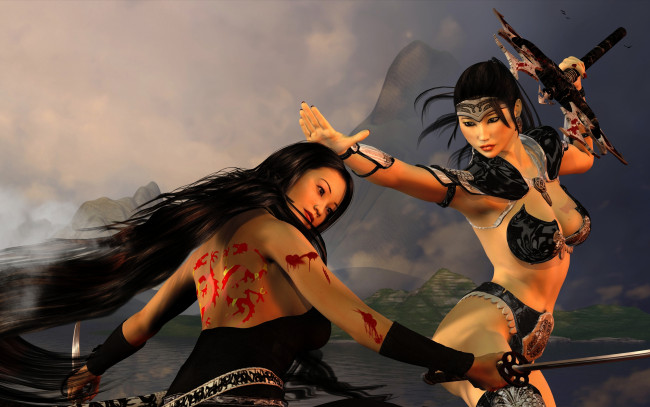 Обои картинки фото 3д, графика, amazon, амазонки