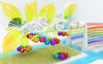 Картинка 3д+графика -другое ягоды цвета