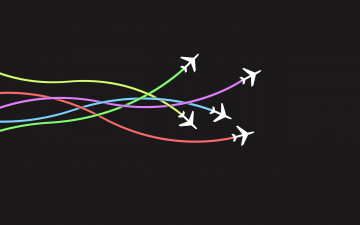 Картинка рисованные минимализм самолеты