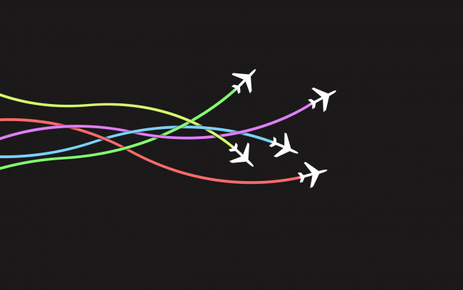 Обои картинки фото рисованные, минимализм, самолеты