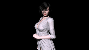 Картинка 3д+графика люди+ people фон девушка взгляд