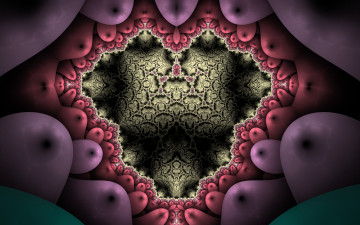 Картинка 3д+графика фракталы+ fractal цвета узор фон