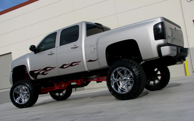 Обои картинки фото автомобили, custom pick-up, silverado