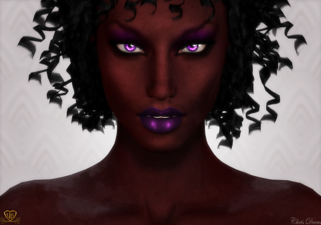 Обои картинки фото 3д графика, портрет , portraits, африканка, фон, взгляд, девушка