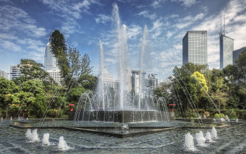 Картинка hong+kong города гонконг+ китай фонтан парк