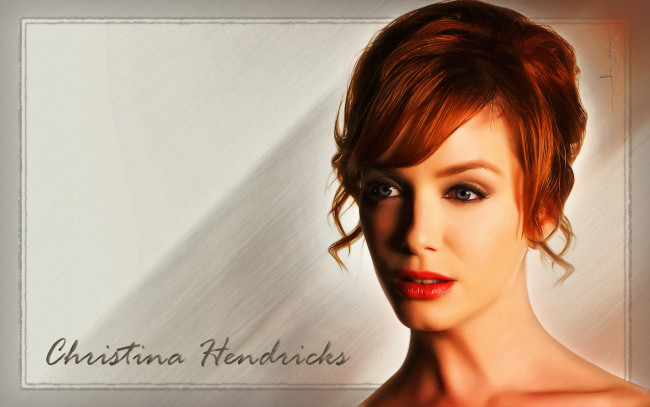 Обои картинки фото christina hendricks, девушки, сша, актриса
